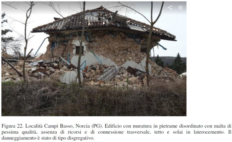 edifici in muratura crollato dopo terremoto norcia